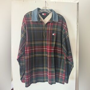 Tommy Hilfiger Multicolor Plaid Shirt 90's Rugby